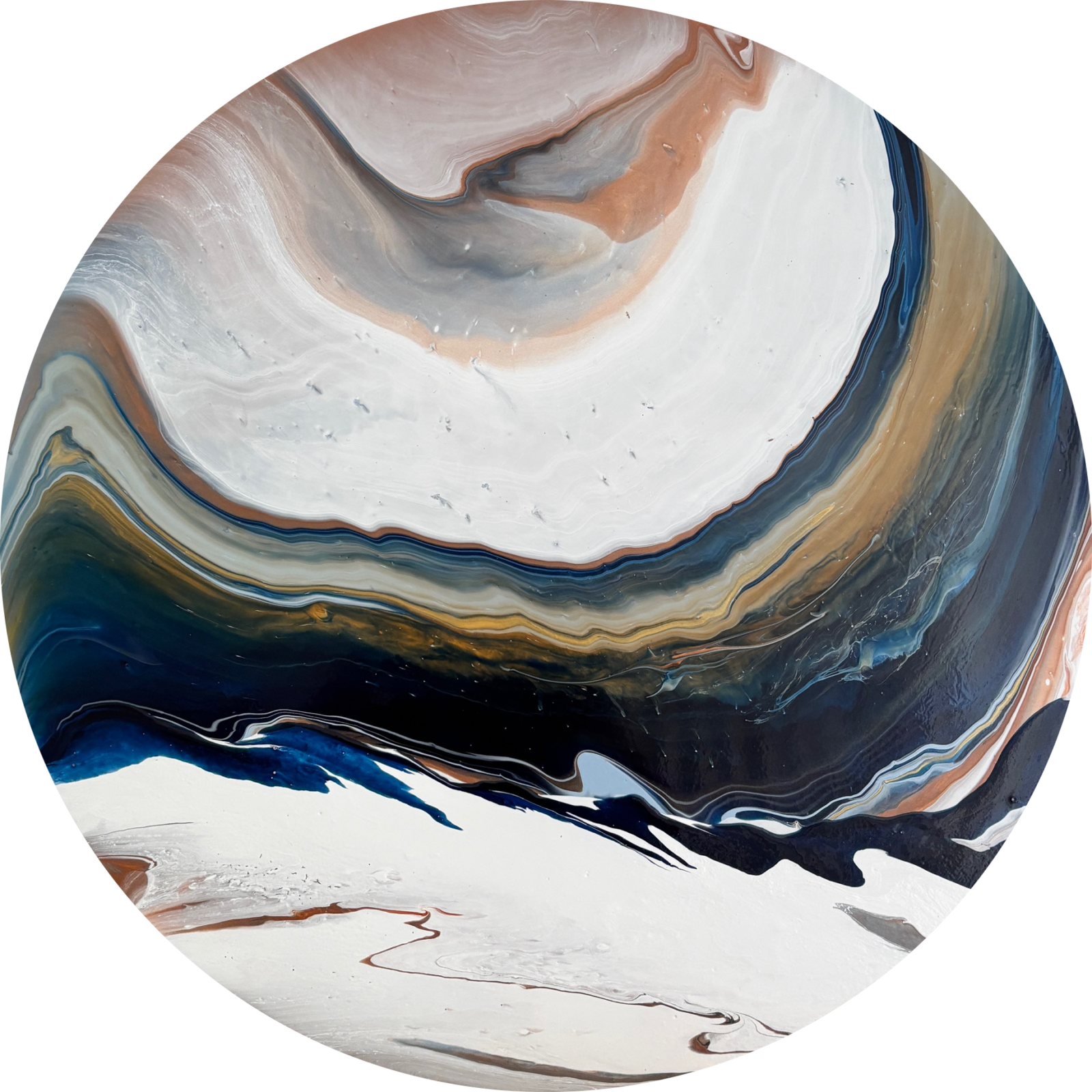 Painting by Amy Salisbury - From Miles Away 40cm circle